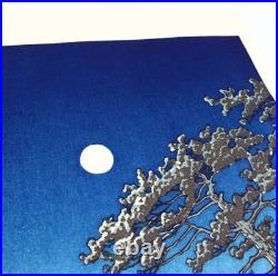 Kawase Hasui Japanese Woodblock Print Spring moon Seaside of Ninomiya at 1932