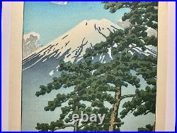 Kawase Hasui Lake Kawaguchi Japanese Woodblock Print Original 1932