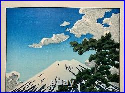 Kawase Hasui Lake Kawaguchi Japanese Woodblock Print Original 1932