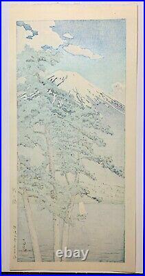 Kawase Hasui Lake Kawaguchi Japanese Woodblock Print Original 1932