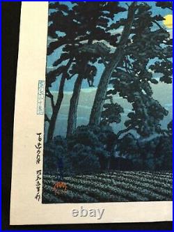 Kawase Hasui, Moon at Magome, medium size, japanese woodblock reprint