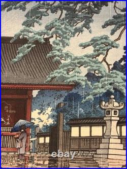 Kawase Hasui Woodblock Spring Rain At Gokokuji Temple 1932 Doi / Ito / Harada
