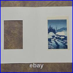 Kawase Hasui woodblock print Terashimamura in the Snow with Hasui's seal Japan