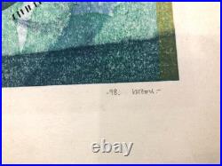Kazou Otani Woodblock Print Blue Dream of the Mountains 1998 ED 9/15