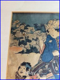 Keisei Eisen (1790 1848) Mother And Child Strolling At Asukayama Woodblock