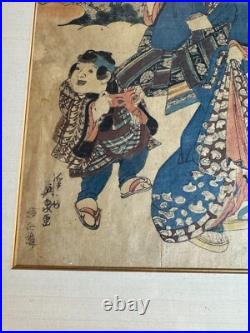 Keisei Eisen (1790 1848) Mother And Child Strolling At Asukayama Woodblock