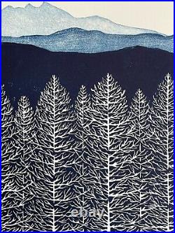 Ken Mozumi Japanese woodblock print White Forest Ltd. Edition