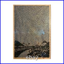 Kenjiro Iwata Woodblock Print Winter Sea Signed /100 Framed 1985 Japan Art