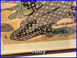 Kitagawa Utamaro Japanese Ukiyo-e Woodblock Print Edo period (1603-1868)FRAMED
