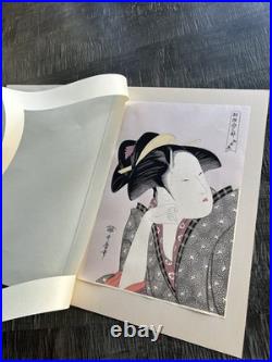 Kitagawa Utamaro'Pensive Love' Adachin institute Woodblock Print Japan Ukiyo-e