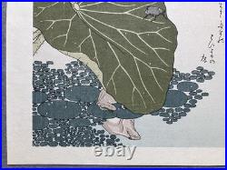 Kitagawa Utamaro Ukiyo-e Woodblock Print Gold Beetle and Frogs