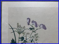 Kitagawa Utamaro Ukiyo-e Woodblock Print Katydid and Centipede