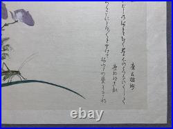 Kitagawa Utamaro Ukiyo-e Woodblock Print Katydid and Centipede
