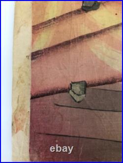 Kiyochika Woodblock Print Tokuji Onoguchi blowing up the gate of Jinzhou Castle