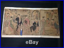 Kiyonaga Torii Japanese Woodblock print Ukiyo-e Ukiyoe Vintage Collector Rare