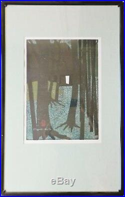 Kiyoshi Saito 1967 Jikishi-an 5/100 22 x 16 Sosaku Shin Hanga Woodblock Print