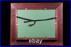 Kiyoshi Saito Signed Woodblock Print Green Girl Antique Framed Damage READ