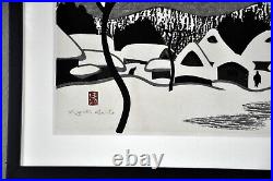 Kiyoshi Saito Woodblock Print Aizu in Winter, Newly Framed