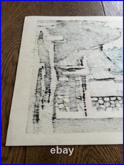 Kiyoshi Saito Woodblock Print Horyuji Temple Late Autumn/Persimmon