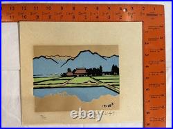 Koichi Maeda Signed Original Japanese Woodblock Print Matsunaru Minka Art 10X9