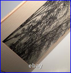 Kotozuka Eiichi Bamboo Woodblock Print Uchida Mounted Fair, as is