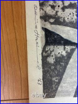 Koya Hashimoto Woodblock Print Tenshu Entrance Castle Landscape Sosaku Hanga