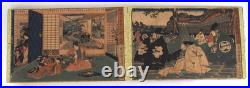 Kunisada II Woodblock Print x12 Chushingura 12 Acts, 47 Ronin, Sketchbook