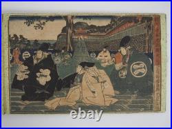 Kunisada II Woodblock Print x12 Chushingura 12 Acts, 47 Ronin, Sketchbook
