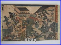 Kunisada II Woodblock Print x12 Chushingura 12 Acts, 47 Ronin, Sketchbook
