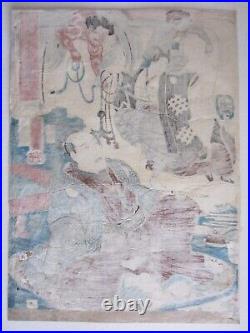 Kuniyoshi Original Woodblock Diptych Miracle of Famous Painting of Matabei