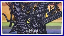 LARGE! 1968 Clifton Karhu Trees II 15/50 Original Japanese Woodblock Print