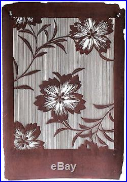 Large Antique Japanese Kimono Fabric Stencil Katagami Print Edo Woodblock 25x17