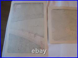 Lot of 6 Vintage woodblock prints Hiroshige Ando 1950s in excellent condition