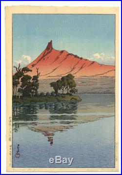MINT! 1934 Kawase Hasui Onuma Park Original Japanese Woodblock Print RARE