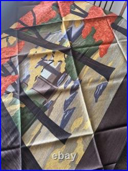 Masao Ido Woodblock Print Art 40x40 Table Cloth