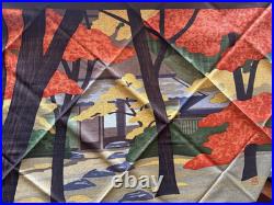 Masao Ido Woodblock Print Art 40x40 Table Cloth