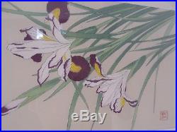 Matching Framed Modern Botanical Floral Flowers Japanese Woodblock Prints Art