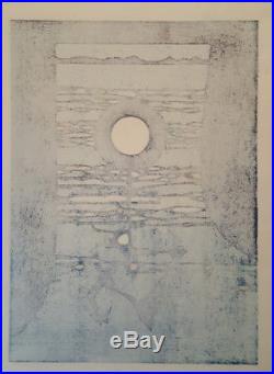 Meditation by Toshi Yoshida Japanese Woodblock Print Limited Edition Signed 1966