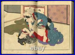 Meiji CHIKANOBU Beautiful Shunga Illustrated Book Japan Woodblock Print