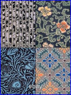 Meiji Period/1901's/Japanese woodblock print book/Kimono Design/Zuan/Antique