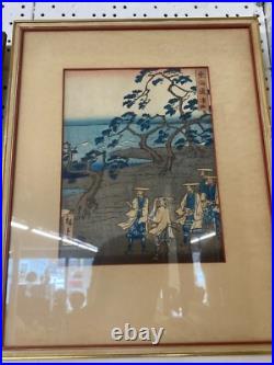 Mid 1800s Japanese Woodblock Print by Hiroshige 11 L x 14 H