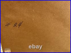 Mid Century Woodblock Sacred Crane MCM Kaoru Kawano Signed HTF