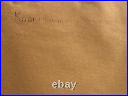 Mid Century Woodblock Sacred Crane MCM Kaoru Kawano Signed HTF