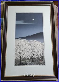 Miyamoto Shufu Japanese Woodblock Print Spring Evening