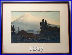 Mount Fuji from Mizukubo by Takahashi Shotei, Japanese Woodblock 1936 original