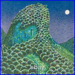 Munemasa Makino Blue Moon Woodblock Print Signed Framed 1987