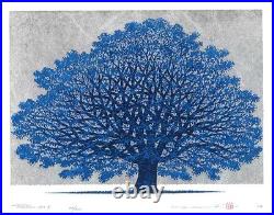 NAMIKI HAJIME Woodblock Print Tree Scene 160B ED200 signed Pre-ordered