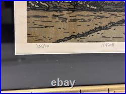 Nishijima Katsuyuki Original Signed Print, Houses In Hancho, Vintage Asian Art
