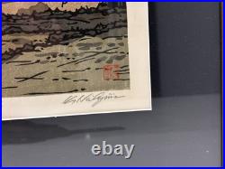 Nishijima Katsuyuki Original Signed Print, Houses In Hancho, Vintage Asian Art