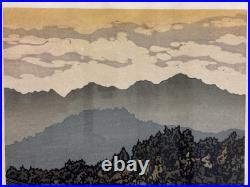Nishijima Katsuyuki Original Signed Print, Houses In Hancho, Vintage Asian Art